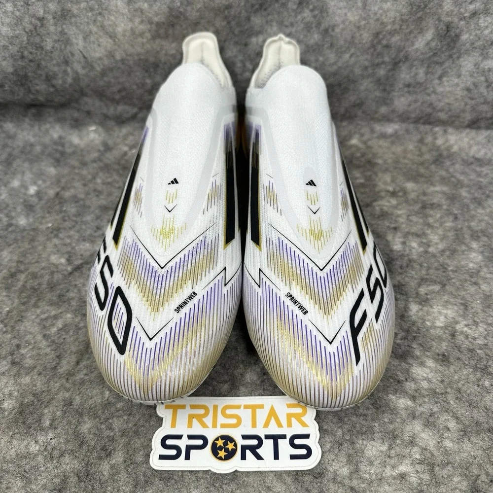 Adidas Adizero F50 Elite LL FG Soccer Cleats Mens Sz 12 White Gold Road To Glory
